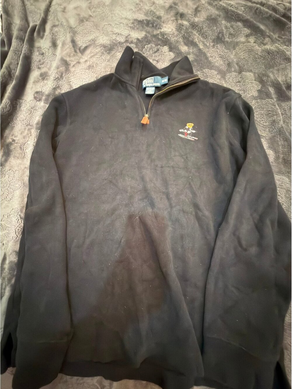 Polo by Ralph Lauren Men's Navy Blue Half-Zip Pullover Swea